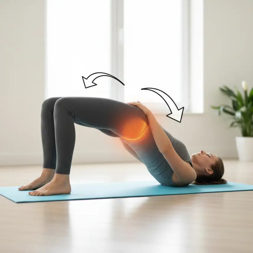 Basic hip bridge movement