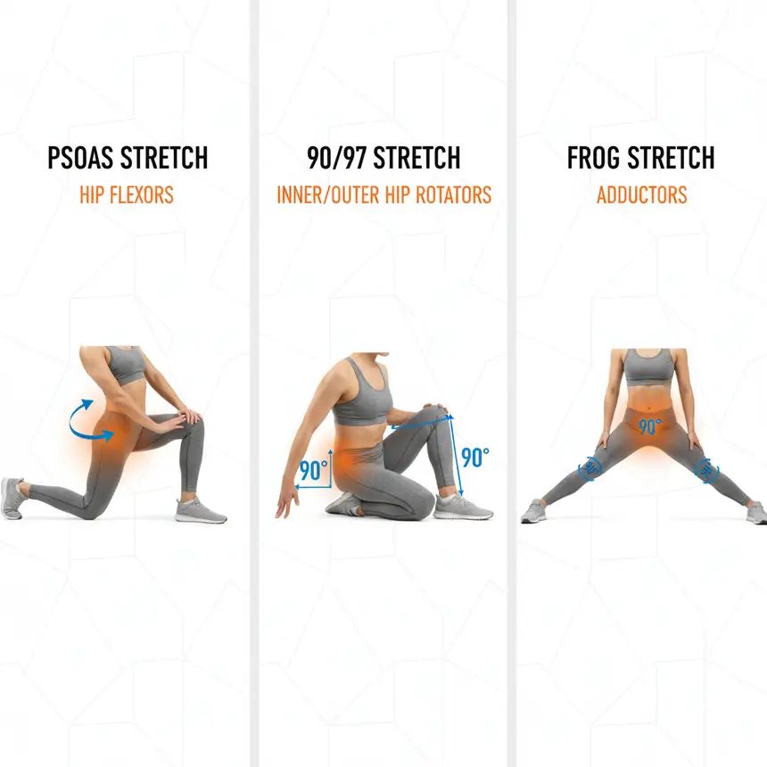 Hip stretching exercises