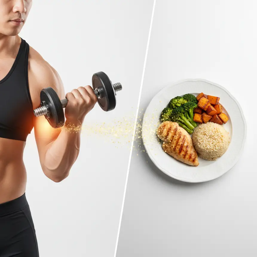 Strength training, protein intake, balanced nutrition