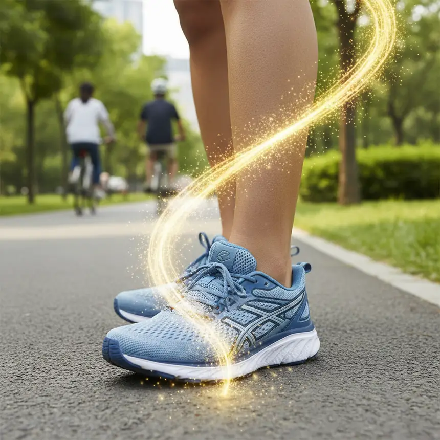 Supportive footwear, correct walking posture