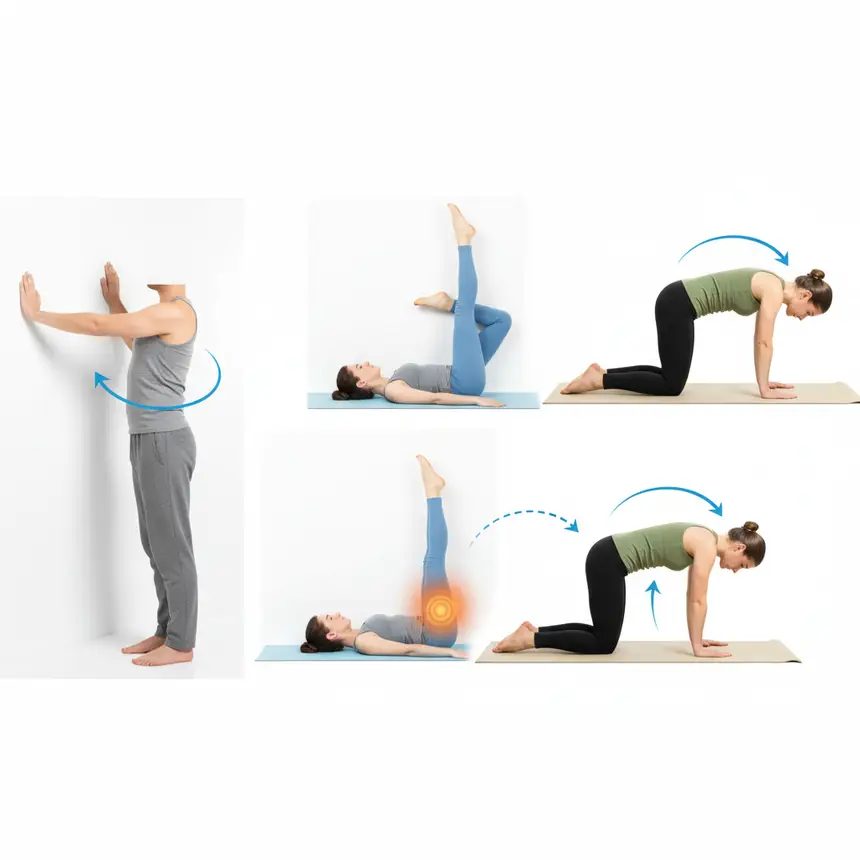 Full body stretching movements routine