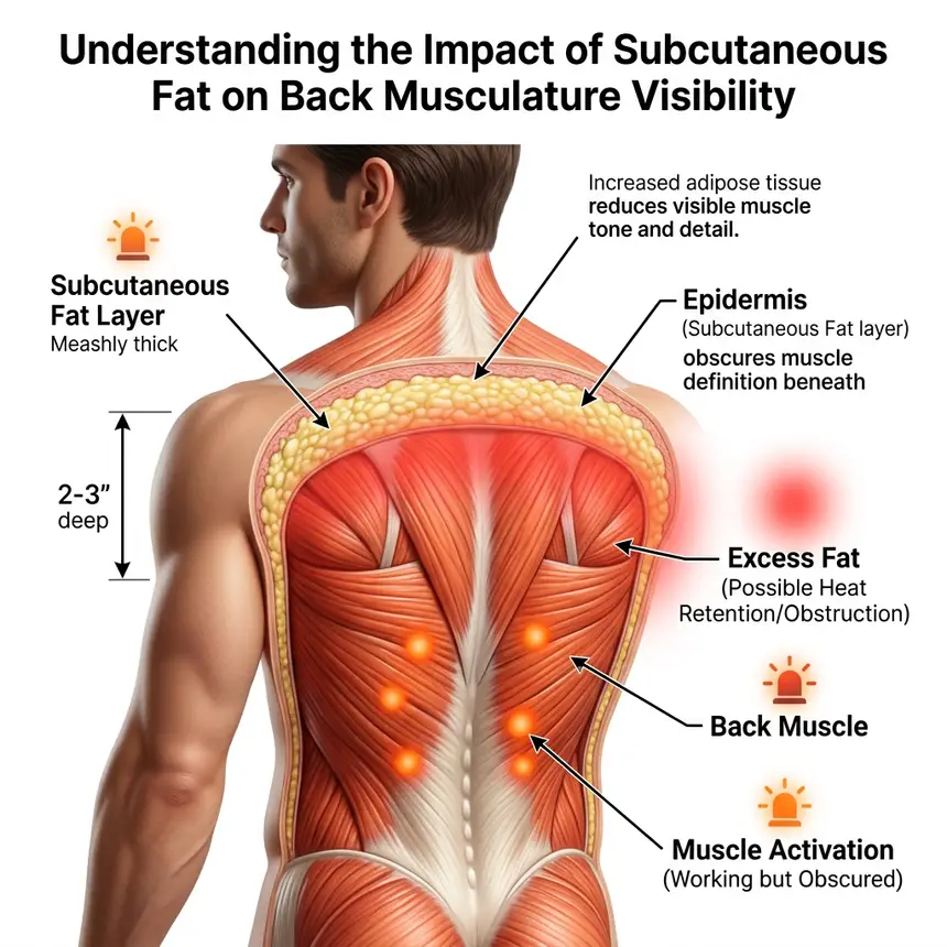 Back muscle fat, fat layer muscle
