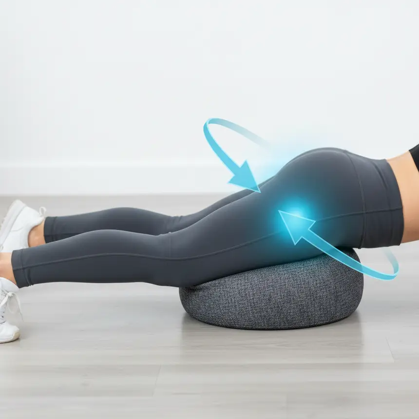 Hip flexibility, pelvic stretches, posture support tool