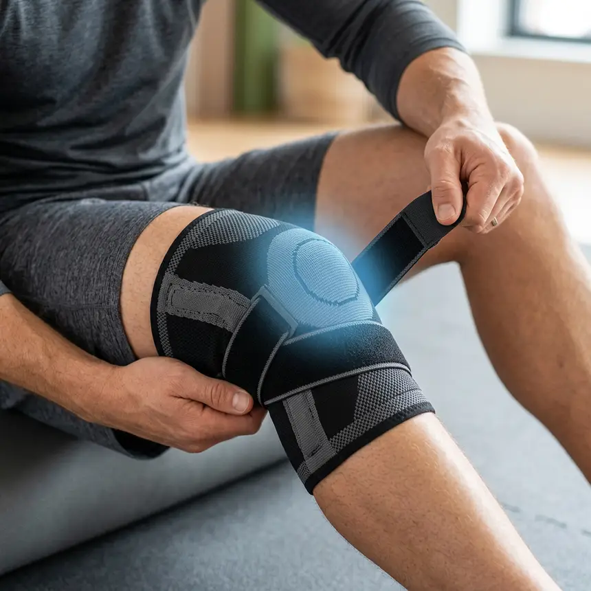 Knee support selection, wearing guide