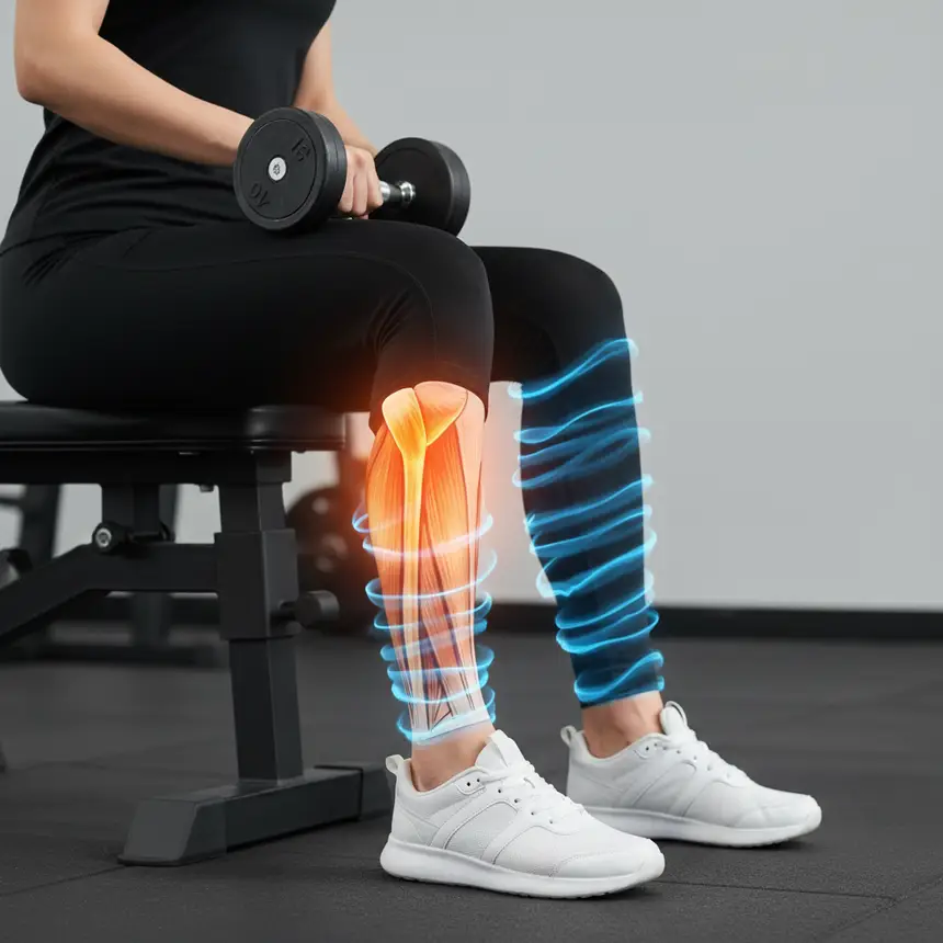 Dumbbell calf exercise