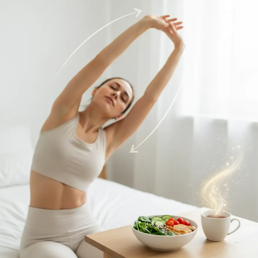 Morning stretch healthy diet