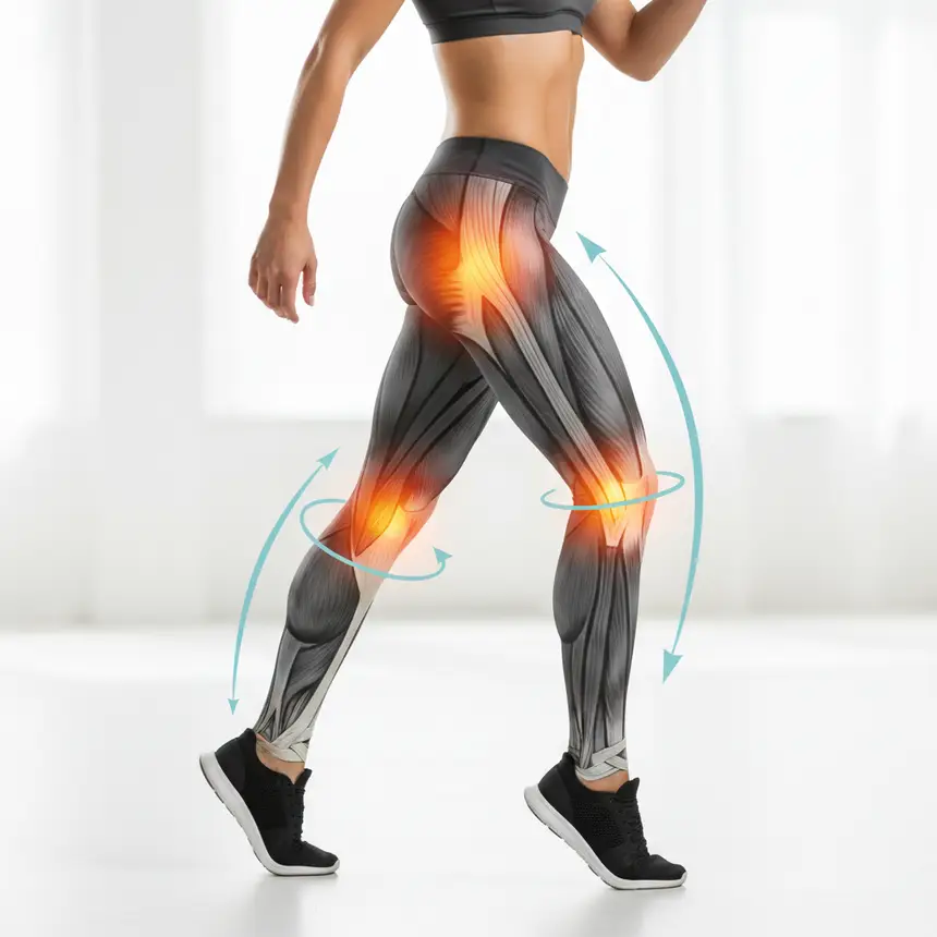 Core activation, glute walking, posture improvement
