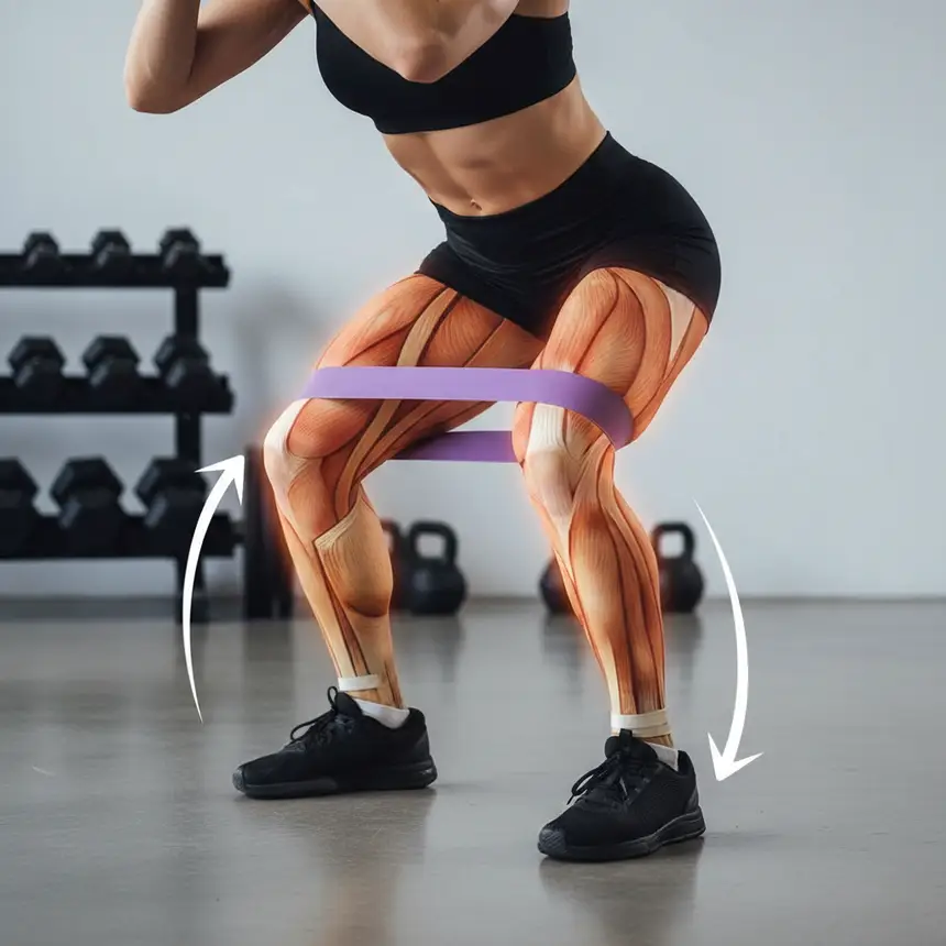 Squat with resistance band