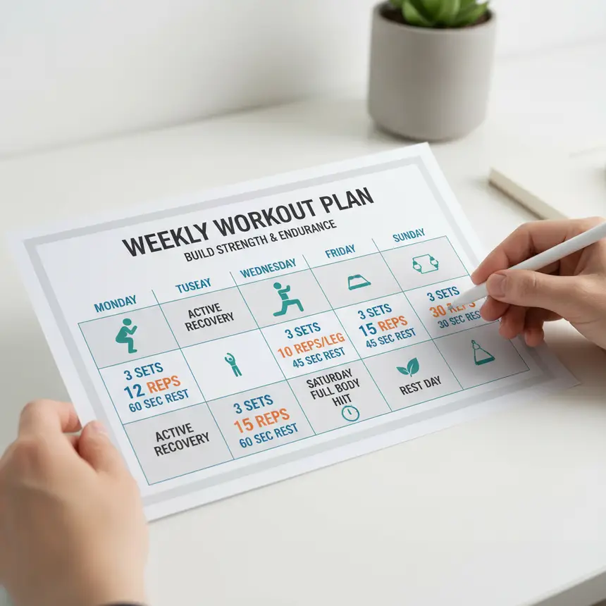 Lower body workout routine infographic
