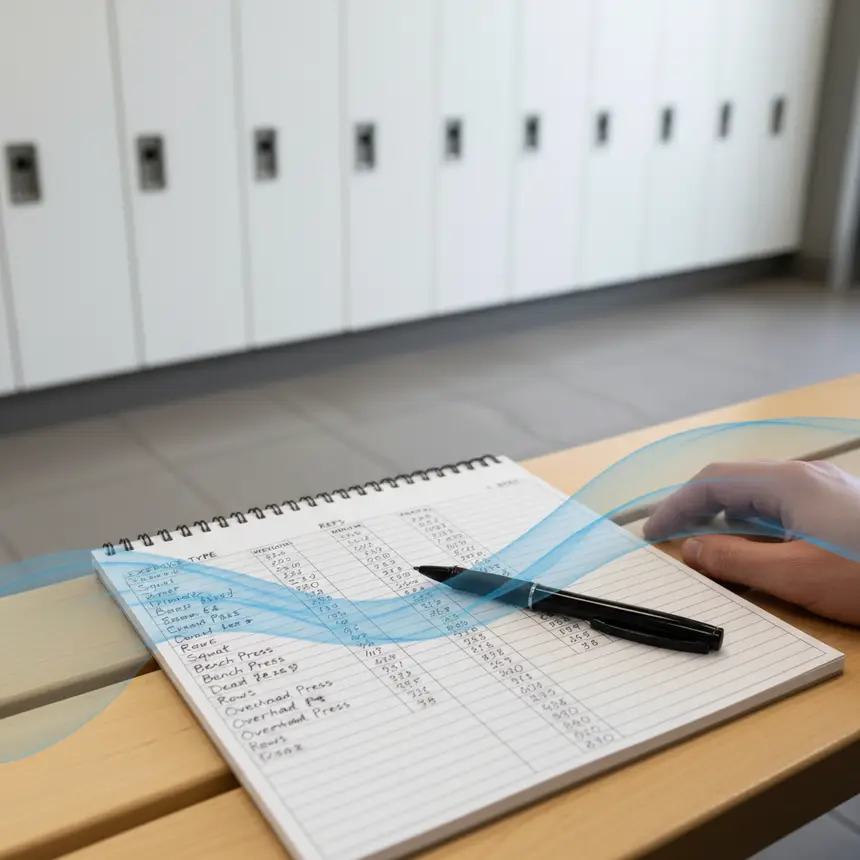 workout log notebook