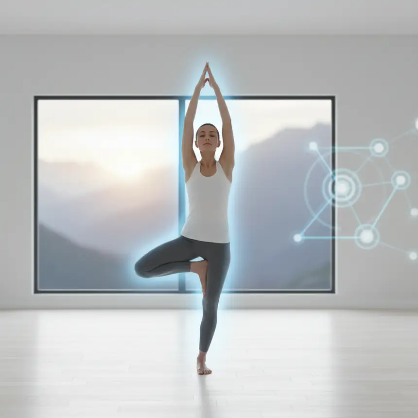 Energetic stretching pose