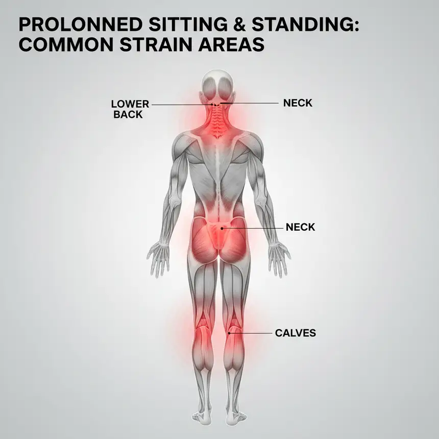 Postural imbalance, muscle tension