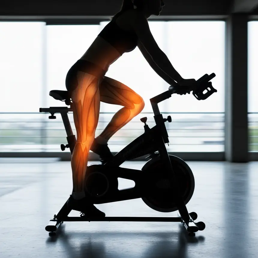 Spinning posture, core activation, leg workout