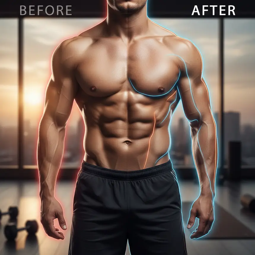 Chest muscle transformation