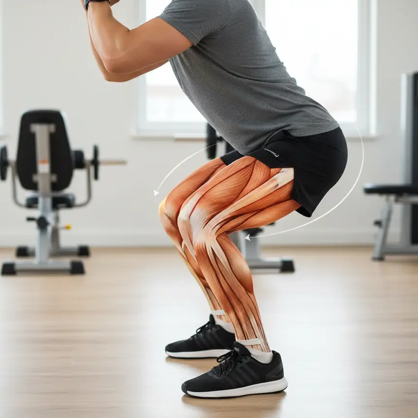 Midlife strength training squat