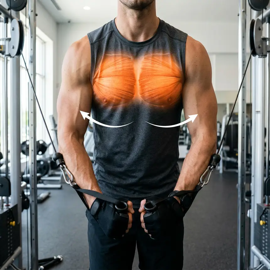 Cable chest exercise