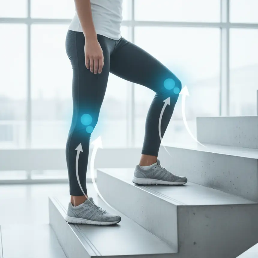 Correct stair climbing posture