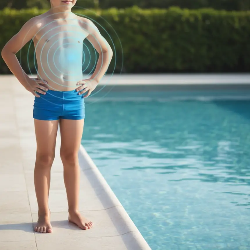 Child swimming confidence boost