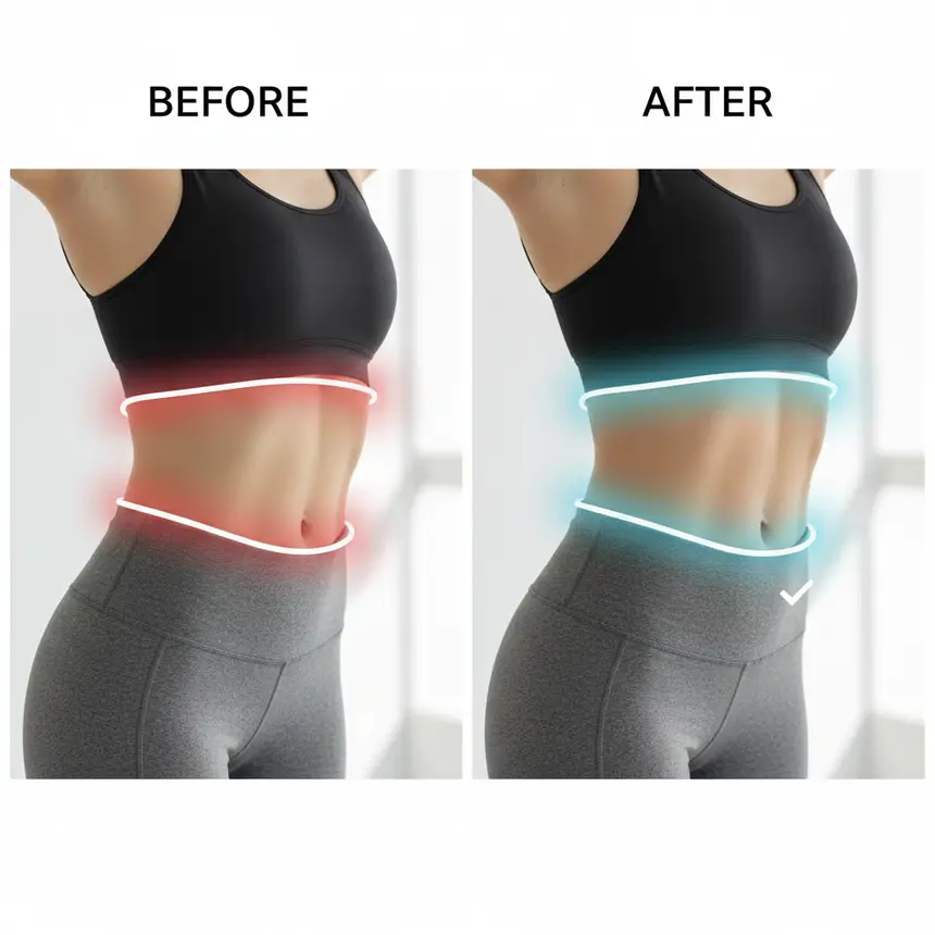 Waist circumference reduction body transformation